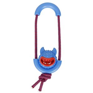 Lanciatore di Snack in Juta Naturale con Guinzaglio, Giocattolo Interattivo e di Movimento per Cani con Suono e Gomma Antiscivolo - Product Image 1