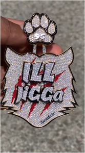 Colgante Hip Hop de Plata de Ley con Baño de Oro Rosa y Moissanita VVS de Corte Redondo, Diseño de Personaje Masculino con Patrón de Pierna, Súper Ventas - Product Image 3