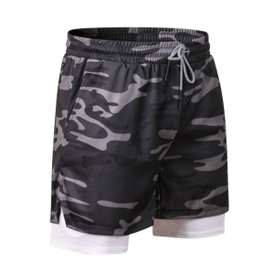 กางเกงวิ่งออกกำลังกายผู้ชายคุณภาพสูงพร้อมโลโก้สั่งทำพิเศษ แบบ 2 in 1 มีกระเป๋าสำหรับฝึกซ้อม ผลิตจากโพลีเอสเตอร์ 100% แห้งเร็ว ระบายอากาศได้ดี - Product Image 4