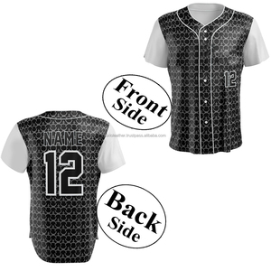 Ensemble de vêtements de sport respirants à séchage rapide sur mesure Uniforme de baseball et de softball à bouton à couverture souple avec nom d'équipe sur mesure - Product Image 6