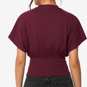 <b>Top</b> Quality Fashionable Fitted Bottom Short Sleeve T Shirts Breathable Summer Wear Hip Hop Style Loose Fit Tee Shirt For Women - Product Image 5