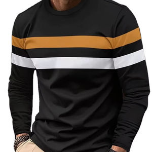 T-shirt décontracté pour homme, gris, manches courtes, col rond, tricoté, 100% coton, respirant, coupe classique - Product Image 5
