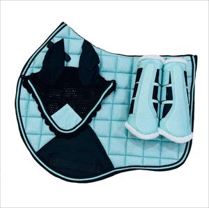 Conjunto de Equipo de Equitación con Almohadilla Protectora para Silla de Montar, Botas y Orejeras de Primera Calidad - Product Image 2