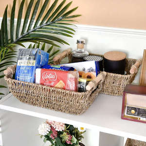 High Quality Vietnam Rattan Container Kitchen Organizer Eco-Friendly Home Decoration by Sea Grass Big Size Storage <b>Basket</b> - Product Image 4