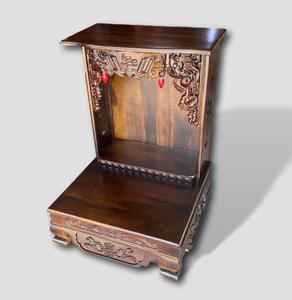 Armoire de culte moderne en bois d'ébène vietnamien artisanal pour le Dieu de la Richesse, idéale pour la maison, le bureau et les entreprises - Product Image 5