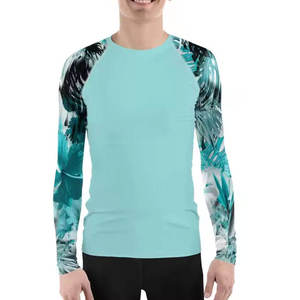 Rashguard pour hommes tendance, sublimation, manches longues, grande taille, logo personnalisé, matière douce, fitness. - Product Image 5