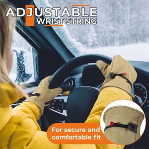 Guantes de Trabajo de Cuero Vacuno Resistentes al Desgaste de Alta Calidad para Protección de Manos, para Conductores y Trabajadores - Product Image 2