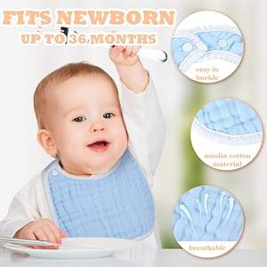 Bavoirs en mousseline pour bébé, 100% bambou, doux et absorbants - Product Image 2