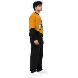 Solid Casual Winter Men's Hoodie & Track Suit with Custom Logo Digital Printing-Fleece Fabric Polyester/Cotton - Product Image 4