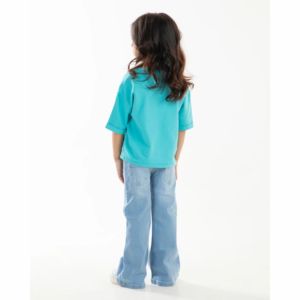 T-shirt imprimé personnalisé 280 g/m² pour enfants, 100 % coton, coupe oversize, épaules tombantes, pour activités de plein air - Product Image 2