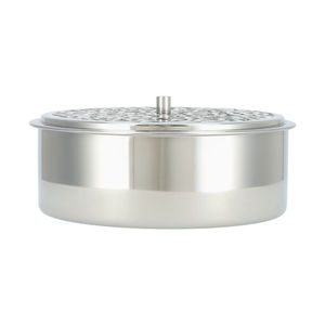 Olla caliente de metal de diseño moderno con acabado plateado y soporte para uso doméstico y en hoteles, calentador de alimentos, ollas para servir comida en oferta. - Product Image 6