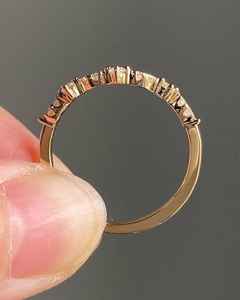 Crown Lab Grown Round Cut Diamond Curved <b>Stacking</b> Band Ring For Women's 14K Solid Gold Wedding Party Gift For Partners - Product Image 4