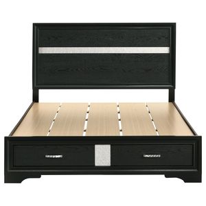 Orchid <b>Black</b> Queen <b>Storage</b> Panel <b>Bed</b> Elegant Up-Holstered <b>Bed</b> with <b>Storage</b> Features - Product Image 3