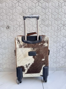Real Cowhide Leather Luggage Bags Multi Uses Handmade <b>Trolley</b> Bag Unisex Big Size Multi Uses Hair on Hide Handmade <b>Suitcase</b> - Product Image 5