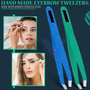 Pinces à cils bleues/vertes pour extensions de cils, outils de lifting des cils, pinces à maquillage en acier inoxydable, lot de 2 - Product Image 4