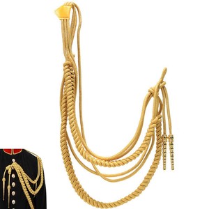 Aiguillette en cordon tressé doré pour la décoration de vêtements, design torsadé - Product Image 5