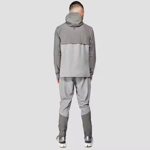 Ensemble survêtement coupe-vent homme colorblock léger avec veste zippée et pantalon de jogging élastique – Personnalisable OEM, Sportswear, Streetwear - Product Image 2