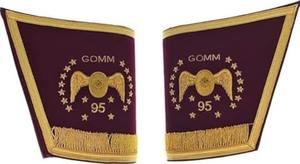 Ensemble de tabliers brodés à la main du Rite écossais du 95e degré, avec poignets, en tissu de haute qualité, fabriqué à partir de matériaux premium. - Product Image 6