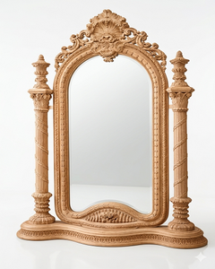 Commode en bois sculptée à la main de style européen de luxe, armoire de rangement classique pour chambre à coucher - Product Image 1