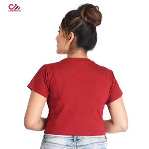 T-shirt personnalisé à imprimé tie-dye pour femmes, t-shirts courts de qualité supérieure, manches courtes, crop tops - Product Image 1