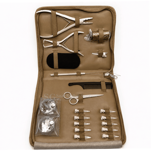 Kit professionnel de pinces pour extensions capillaires à usage commercial, avec boîte de perles à boucle, fils et aiguilles en C en acier inoxydable de qualité chirurgicale - Product Image 5