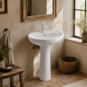 Évier en granit sur pied moderne Capri 12L, facile à nettoyer, pour hôpital, hôtel, centre commercial, bureau, salle de bain, appartement, villa, avec drain, garantie 5 ans - Product Image 5