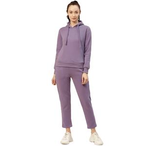 Women Winter Solid Fleece Long Sleeves Pullover Hoodies <b>Straight</b> Leg Sweat Pants Tracksuit Set Elastic Waist Fitness Yoga - Product Image 1
