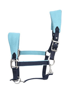Cabestro Acolchado de Nailon para Caballo con Hebillas Ajustables y Cojín Azul Suave para Uso Ecuestre - Product Image 1