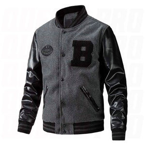 New Letter Man Varsity <b>Jacket</b> Hot Sale Casual Custom <b>Jacket</b> for Men Stand Collar Coat Fashion Menswear Streetwear Outerwear - Product Image 1