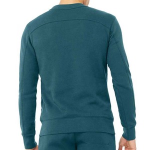 Sudadera de Cuello Redondo para Hombre, Color Sólido, Corte Regular, Felpa Francesa de Algodón, con Bolsillos Laterales, Ropa Casual de Otoño - Product Image 2