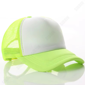 Gorra Trucker SIBRIN Personalizada de 5 Paneles, Blanca y Verde, con Malla, Visera Curva, para Deportes de Motor, Skateboarding, Uso Diario, Casual y Deportivo - Product Image 2
