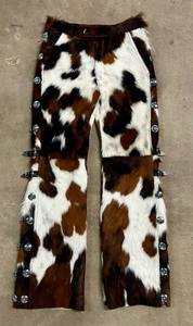 Men's Woolen Faux Fur Harem <b>Pants</b> High Waist Lace-up Fur Decoration Winter Casual Heavyweight Black White Straight - Product Image 2