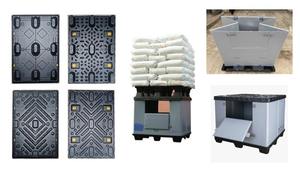 Caja de Plástico Resistente con Paleta y Tapa para Almacenamiento Industrial - Product Image 3