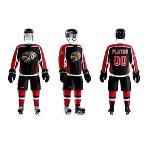 Kit d'uniformes de hockey sur glace personnalisés en gros avec broderie et graphiques par sublimation |   Fabricant OEM de pantalons en jersey - Product Image 5