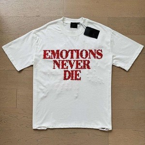 Micah Corporation New Design ' EMOTION Never DIE ' High Quality Casual T-shirt <b>Short</b> <b>Sleeve</b> Blank Design Digital Print Diamond - Product Image 3
