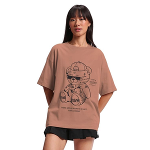 Camisetas Estampadas de Verano para Mujer, Cuello Redondo, Manga Corta, Corte Ajustado, Informales, de Uso Diario, Talla Grande, de BD - Product Image 3