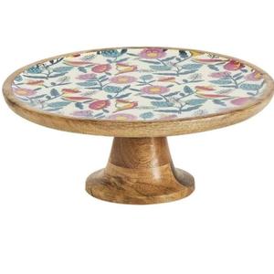 Support à gâteau décoratif à 3 niveaux, gravé à la main, artisanal, élégant, style unique, forme arrondie, pliable - Product Image 6