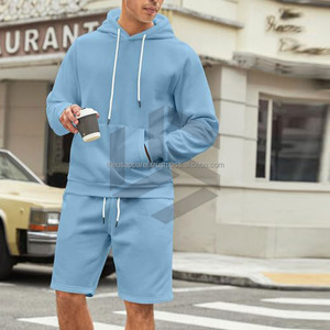 Applique Embroidered Distressed <b>Patch</b> Hoodie Acid Wash Vintage Summer Solid Plus Size 2 Piece <b>Men</b> <b>Shorts</b> Set Custom Logo - Product Image 3