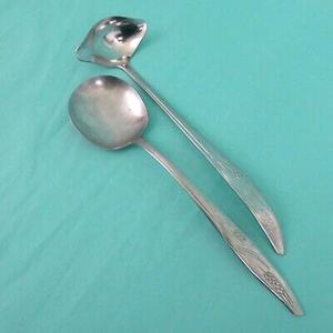 Stainless Steel <b>Gold</b> Plated Serving Spoon Set with Unique Multi Flower Design Modern Serving Spoon for Wedding Home - Product Image 2