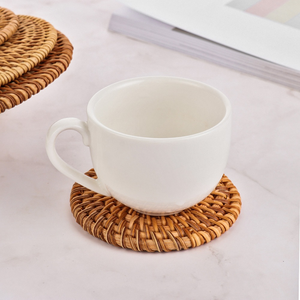Sous-verres et tapis de table en rotin naturel, fournisseur d'usine, forme ronde durable pour usage domestique et hôtelier - Product Image 5