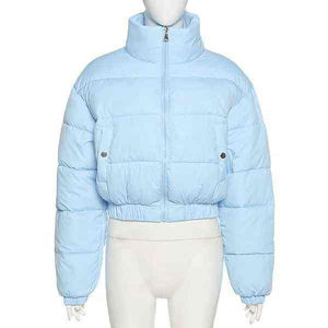 Wholesale High Quality Stand Collar Women Designer <b>Cropped</b> Puff <b>Jacket</b> Nothern Down Coat <b>Puffer</b> <b>Jacket</b> For Women - Product Image 1