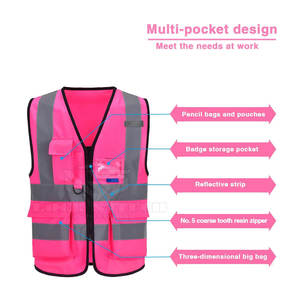 Chaleco de Seguridad Laboral de Alta Visibilidad Reflectante y Transpirable, Talla Grande, para Hombre, para la Industria, la Construcción y Actividades al Aire Libre - Product Image 4