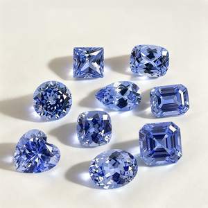 Saphirs bleus en pierres brutes de plusieurs tailles, saphirs bleus créés en laboratoire pour la fabrication de bijoux, vente en gros, approvisionnement en vrac - Product Image 1