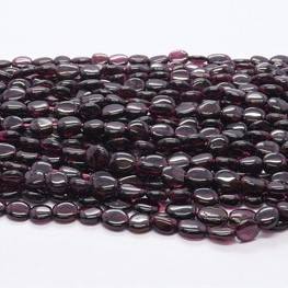 Cuentas ovaladas lisas de granate rodolita natural AAA, cuentas de granate ovaladas lisas de alta calidad para la fabricación de joyas. - Product Image 2