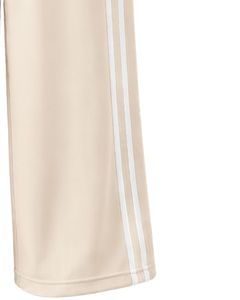 Pantalon de survêtement beige à jambe large pour femme, décontracté, coupe ample, rayé, taille haute, avec cordon de serrage, style streetwear - Product Image 4