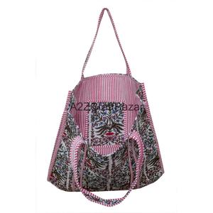 Bolso Tote Grande de Algodón 100% Puro Acolchado para Mujer, Estampado a Mano, con Asa Larga, Diseño Floral Multicolor, Nuevo Estilo, Productos Populares, Tela Ecológica - Product Image 6
