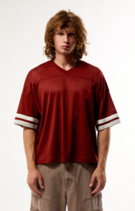 T-shirt à col roulé pour homme de haute qualité, coupe classique, maille tricotée, 100% coton, manches courtes, logo personnalisé, nouveau design, style streetwear rouge - Product Image 6