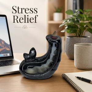 Butterfly Ceramic Backflow <b>Incense</b> Burner | Waterfall Aromatherapy <b>Cone</b> Holder Meditation Home Decor Reusable Gift Set Premium - Product Image 2