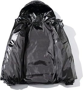 Mens Hooded Puffer Jacket Insulated Winter <b>Waterproof</b> <b>Warm</b> Coat Zipper Down Quilted Jackets Polyester Customized Puffer Winter - Product Image 3