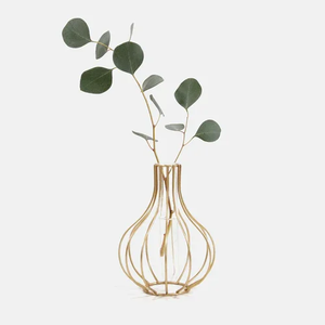 High Quality Aluminum Coastal <b>Flower</b> Vase with <b>Wire</b> Frame Floor Vase for Home & Wedding Decor at Best Wholesale Price - Product Image 2